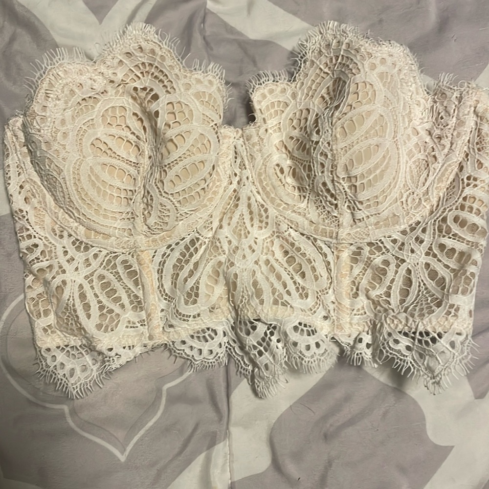 White lace corset Victoria secret